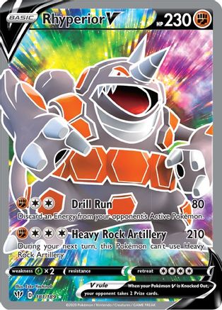 Rhyperior V (Full Art) 181/189 [SWSH03 Darkness Ablaze]  - Holofoil