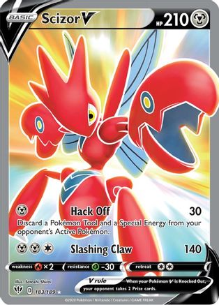 Scizor V (Full Art) 183/189 [SWSH03 Darkness Ablaze]  - Holofoil