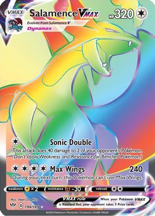Salamence VMAX (Secret) 194/189 [SWSH03 Darkness Ablaze]  - Holofoil