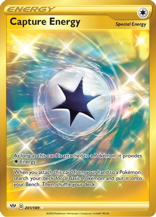 Capture Energy (Secret) 201/189 [SWSH03 Darkness Ablaze]  - Holofoil