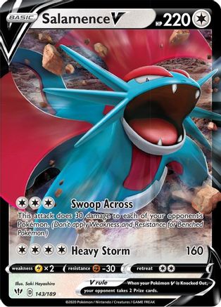 Salamence V 143/189 [SWSH03 Darkness Ablaze]  - Holofoil