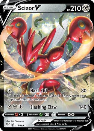 Scizor V 118/189 [SWSH03 Darkness Ablaze]  - Holofoil