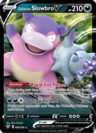 Galarian Slowbro V 099/189 [SWSH03 Darkness Ablaze]  - Holofoil