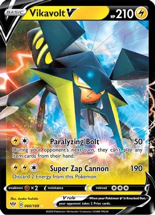 Vikavolt V 060/189 [SWSH03 Darkness Ablaze]  - Holofoil