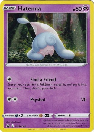 Hatenna SWSH040 [SWSH Sword & Shield Promo Cards]  - Holofoil