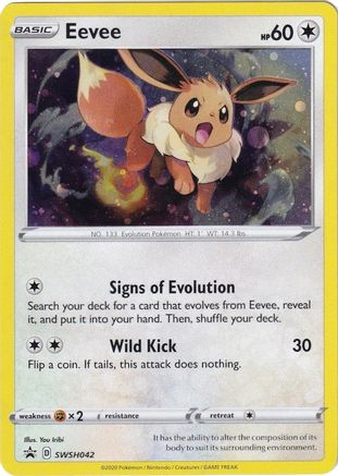 Eevee SWSH042 [SWSH Sword & Shield Promo Cards]  - Holofoil