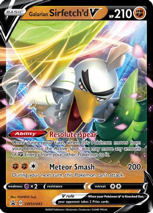 Galarian Sirfetch'd V SWSH043 [SWSH Sword & Shield Promo Cards]  - Holofoil