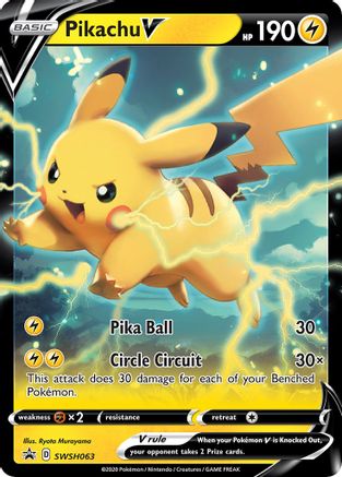 Pikachu V SWSH063 [SWSH Sword & Shield Promo Cards]  - Holofoil