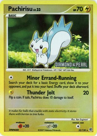 Pachirisu 035/130 [Burger King Promos]  - Reverse Holofoil