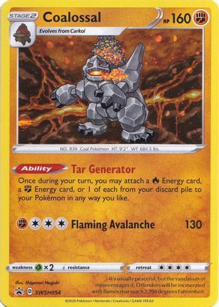 Coalossal SWSH054/054 [SWSH Sword & Shield Promo Cards]  - Holofoil