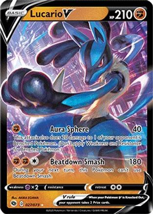Lucario V 027/73 [Champions Path]  - Holofoil