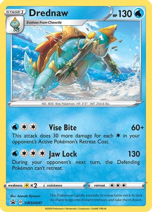 Drednaw SWSH047 [SWSH Sword & Shield Promo Cards]  - Holofoil