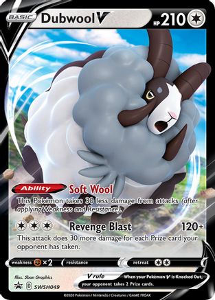 Dubwool V SWSH049 [SWSH Sword & Shield Promo Cards]  - Holofoil