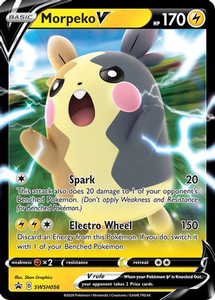 Morpeko V SWSH056 [SWSH Sword & Shield Promo Cards]  - Holofoil