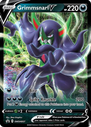 Grimmsnarl V SWSH057 [SWSH Sword & Shield Promo Cards]  - Holofoil
