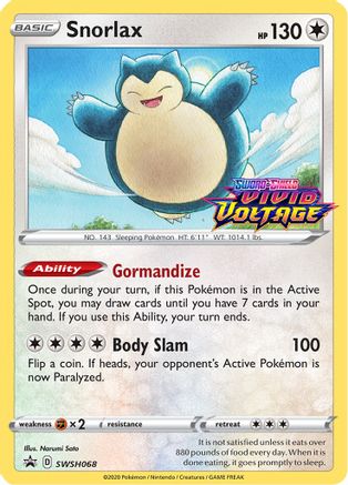 Snorlax SWSH068 [SWSH Sword & Shield Promo Cards]  - Holofoil