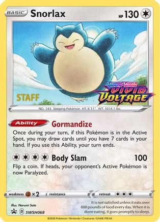 Snorlax SWSH068 [SWSH Sword & Shield Promo Cards]  - Holofoil