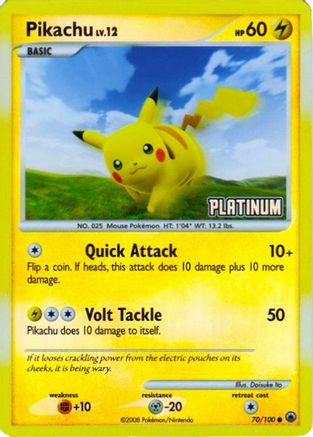 Pikachu 070/100 [Burger King Promos]  - Reverse Holofoil