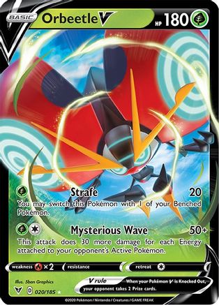 Orbeetle V 020/185 [SWSH04 Vivid Voltage]  - Holofoil
