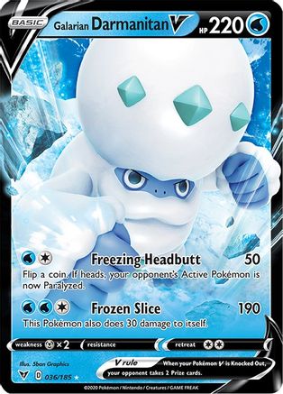 Galarian Darmanitan V 036/185 [SWSH04 Vivid Voltage]  - Holofoil