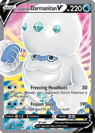 Galarian Darmanitan V (Full Art) 169/185 [SWSH04 Vivid Voltage]  - Holofoil