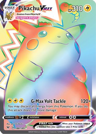 Pikachu VMAX (Secret) 188/185 [SWSH04 Vivid Voltage]  - Holofoil