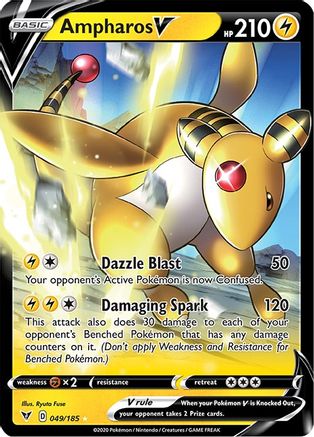 Ampharos V 049/185 [SWSH04 Vivid Voltage]  - Holofoil
