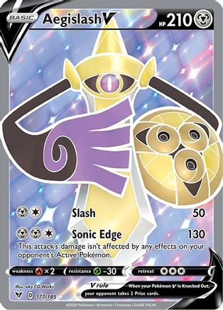 Aegislash V (Full Art) 177/185 [SWSH04 Vivid Voltage]  - Holofoil