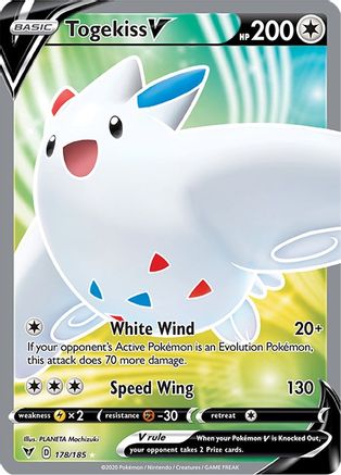 Togekiss V (Full Art) 178/185 [SWSH04 Vivid Voltage]  - Holofoil