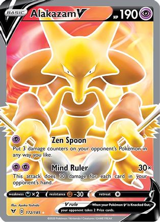 Alakazam V (Full Art) 172/185 [SWSH04 Vivid Voltage]  - Holofoil