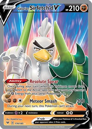 Galarian Sirfetch'd V (Full Art) 174/185 [SWSH04 Vivid Voltage]  - Holofoil