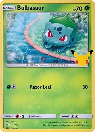 Bulbasaur 001/25 [McDonalds 25th Anniversary Promos]  - Holofoil