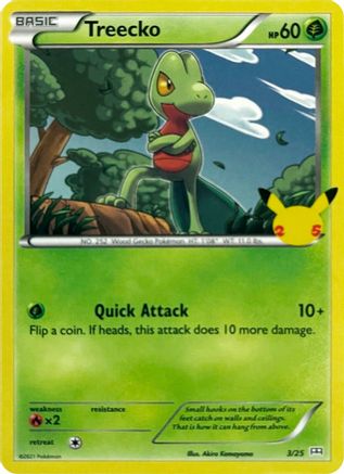 Treecko 003/25 [McDonalds 25th Anniversary Promos]  - Holofoil