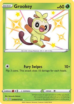 Grookey SV004/SV122 [Shining Fates Shiny Vault]  - Holofoil