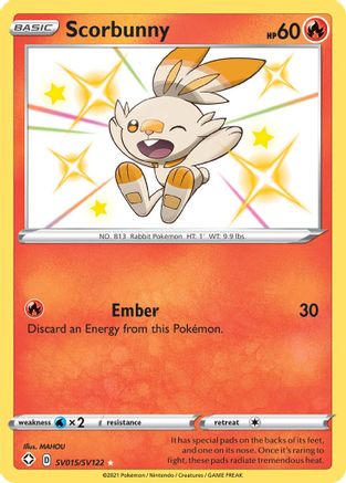 Scorbunny SV015/SV122 [Shining Fates Shiny Vault]  - Holofoil