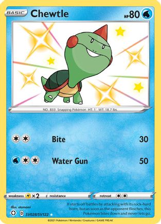 Chewtle SV028/SV122 [Shining Fates Shiny Vault]  - Holofoil
