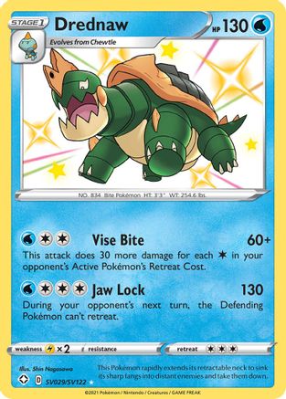 Drednaw SV029/SV122 [Shining Fates Shiny Vault]  - Holofoil