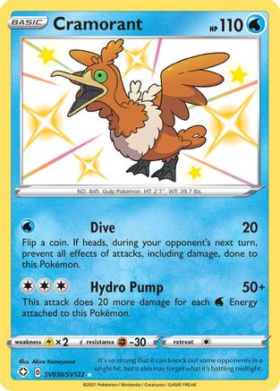 Cramorant SV030/SV122 [Shining Fates Shiny Vault]  - Holofoil