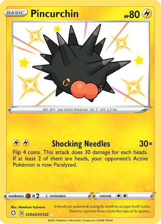 Pincurchin SV043/SV122 [Shining Fates Shiny Vault]  - Holofoil