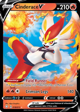 Cinderace V 018/072 [Shining Fates]  - Holofoil
