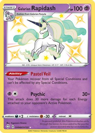 Galarian Rapidash SV048/SV122 [Shining Fates Shiny Vault]  - Holofoil
