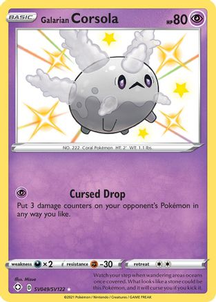 Galarian Corsola SV049/SV122 [Shining Fates Shiny Vault]  - Holofoil