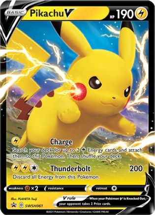 Pikachu V SWSH061 [SWSH Sword & Shield Promo Cards]  - Holofoil