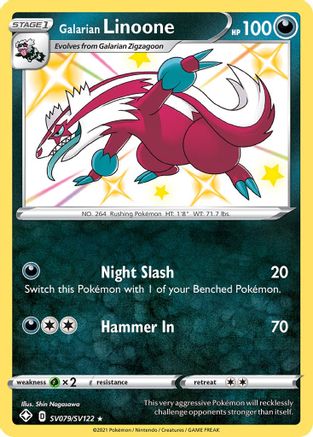 Galarian Linoone SV079/SV122 [Shining Fates Shiny Vault]  - Holofoil