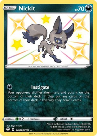 Nickit SV081/SV122 [Shining Fates Shiny Vault]  - Holofoil