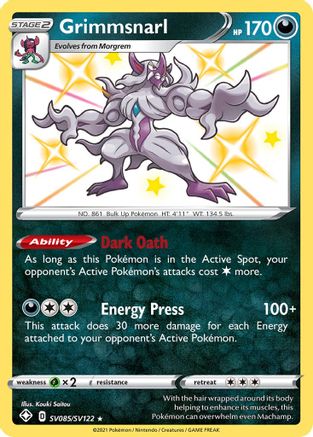 Grimmsnarl SV085/SV122 [Shining Fates Shiny Vault]  - Holofoil