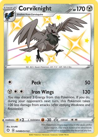 Corviknight SV089/SV122 [Shining Fates Shiny Vault]  - Holofoil