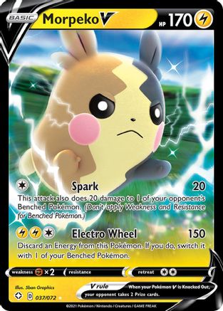 Morpeko V 037/072 [Shining Fates]  - Holofoil