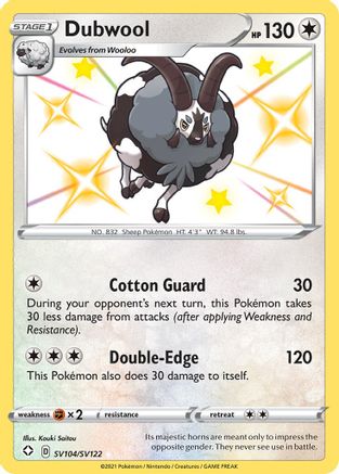 Dubwool SV104/SV122 [Shining Fates Shiny Vault]  - Holofoil