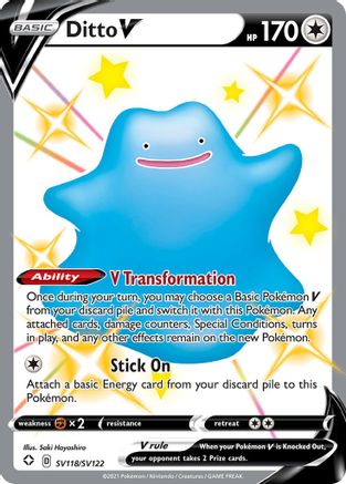 Ditto V SV118/SV122 [Shining Fates Shiny Vault]  - Holofoil